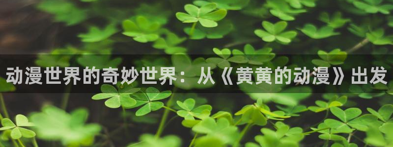 91动漫app：动漫世界的奇妙世界：从《黄黄的动漫》出发